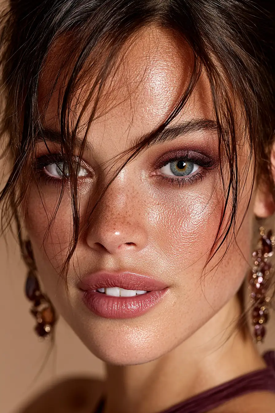 Editorial fashion portrait with elegant lighting and sophisticated styling